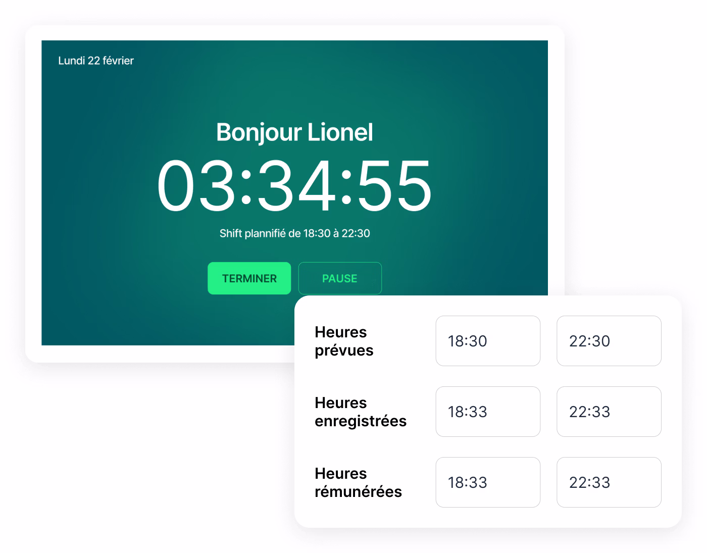 Suivi des heures et paie Shyfter
