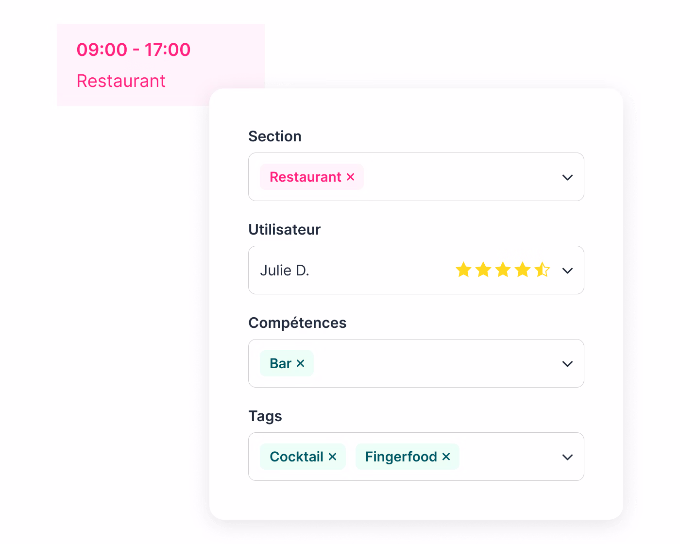 Création de planning Shyfter