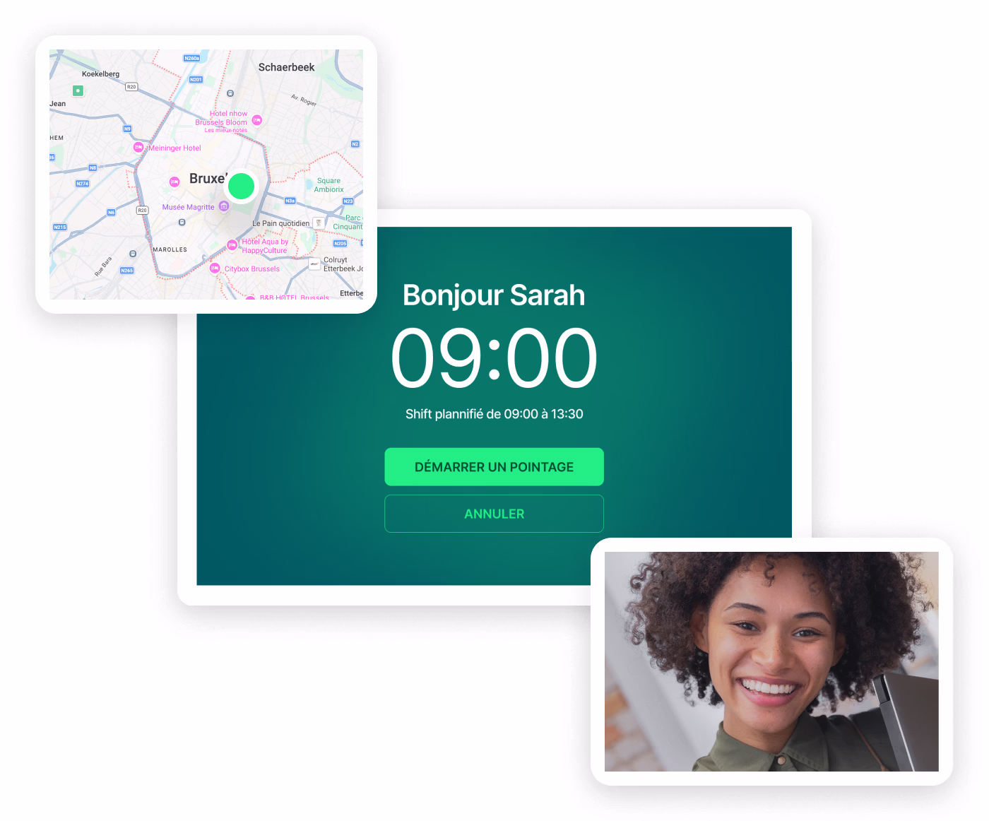 Une tablette, une badgeuse, cinq minutes